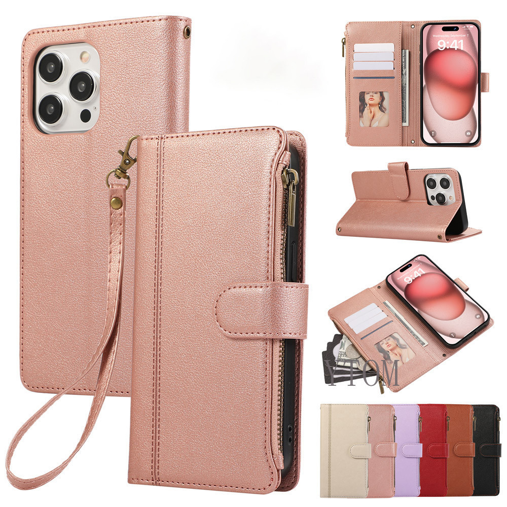 ปลอกสําหรับRedmi 15 15C 14C 13C 13 12C 12 Redmi A5 A4 A3 Pro 4G 5Gซิปกระเป๋าสตางค์เคสโทรศัพท์หนังหรู