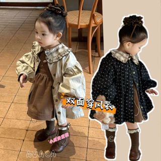 เสื้อแจ็คเก็ตเด็กผู้หญิงสไตล์ใหม่ สองด้าน สวมใส่ได้ทั้งสองหน…