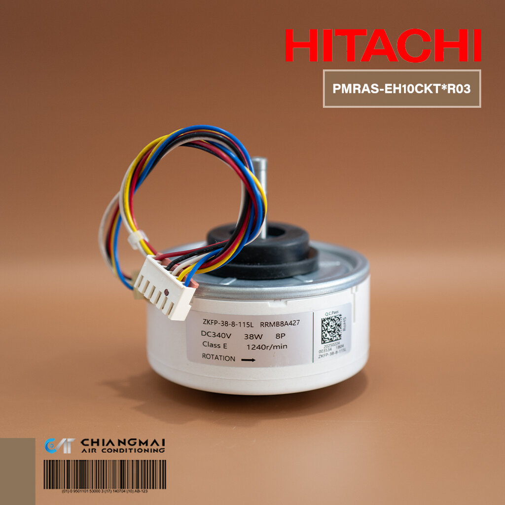 มอเตอร์แอร์ HITACHI 38W.DC (PMRAS-EH10CKT*R03) มอเตอร์แอร์ฮิตาชิ มอเตอร์คอยล์เย็น ZKFP-38-8-115L *RR