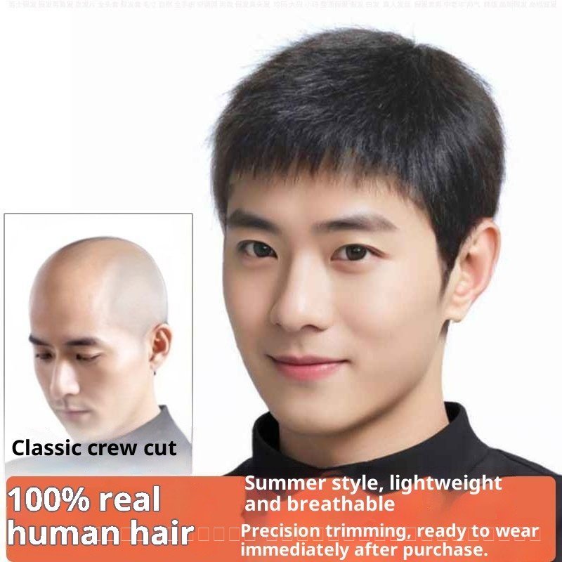 วิกผมผู้ชายทรงสั้น สำหรับผู้ชายวัยทำงาน ออกแบบมาอย่างเป็นธรรมชาติ