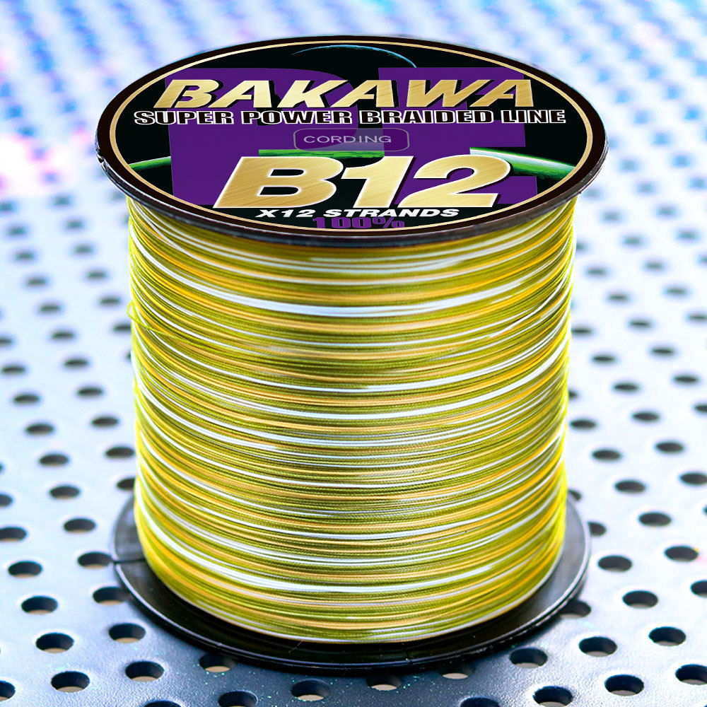 BAKAWA X12 PE Line 500M สายPEความแข็งแรงสูง ทนทานต่อการขึ้นฟันและสึกหรอ