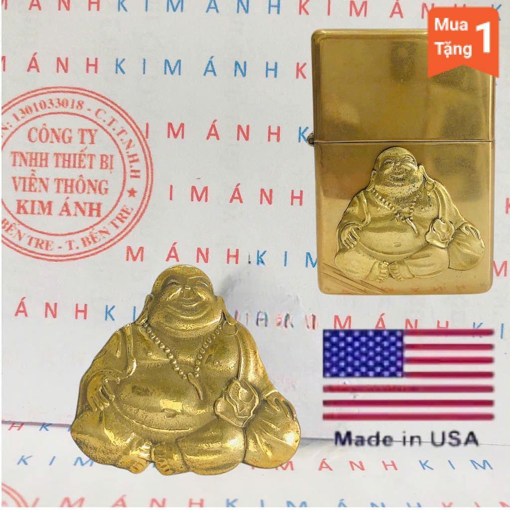 สติ๊กเกอร์ Zip po ตกแต่ง Eblem พร้อมธีมพระ Maitreya วัสดุทองเหลืองทึบ สินค้าอเมริกันมาตรฐาน