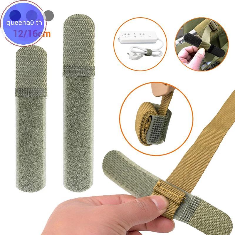 Queena0 10pcs สายรัดไนลอนสายรัด Webbing Organizer Fix Hook Loop Grip ห่อสายไฟReusableกระเป๋าเป้สะพายหลัง Fastener Buckle th