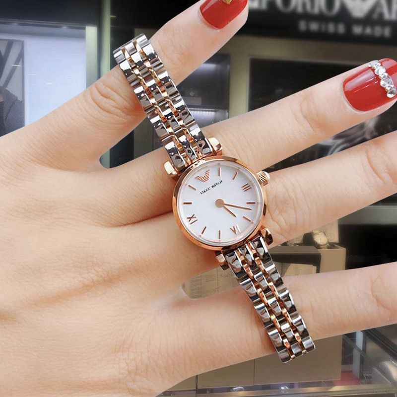 Gypsophila นาฬิกาผู้หญิงกันน้ํา High School นักเรียนควอตซ์นาฬิกา Classy หญิงนาฬิกาเหล็ก O3OO