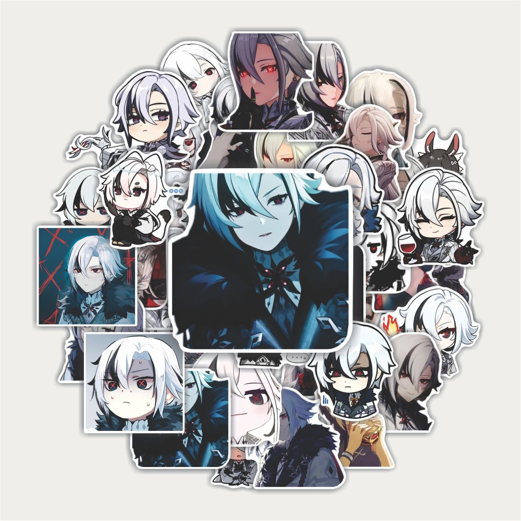 สติ๊กเกอร์แพ็คสติ๊กเกอร์ ALECCHINO GENSHIN IMPACT | สติ๊กเกอร์ TUMBLR | สติ๊กเกอร์แล็ปท็อปสําหรับกระ
