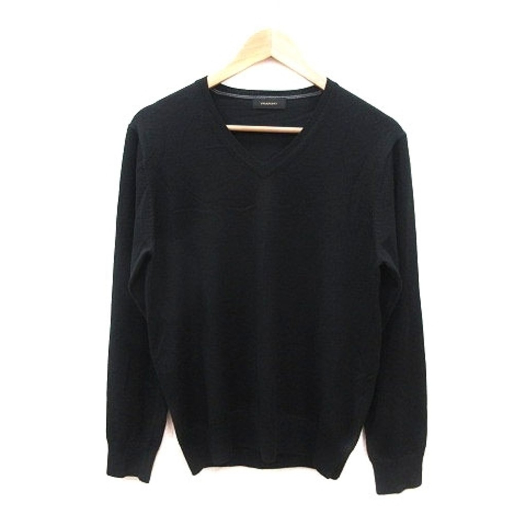 ViS VISARUNO Sweater v-neck wool black Long sleeves Direct from Japan Secondhand