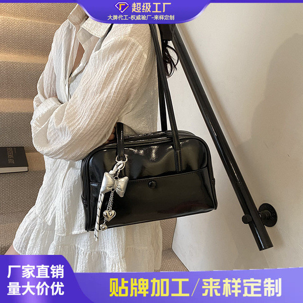 perota brand กระเป๋า cecelle กระเป๋าสะพายไหล่แฟชั่นระดับไฮเอนด์สำหรับผู้หญิงกระเป๋าโบว์ลิ่งบุคลิกภาพ