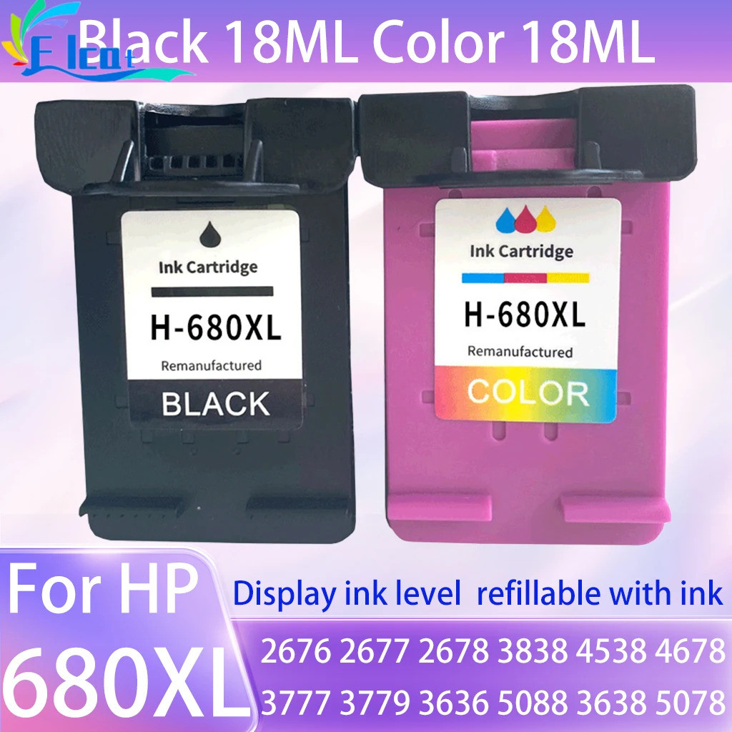 ตลับหมึกสําหรับ Hp 680XL ตลับหมึกสําหรับ Hp680 680XL สําหรับ Hp Deskjet 3777 3779 3636 5088 3638 507
