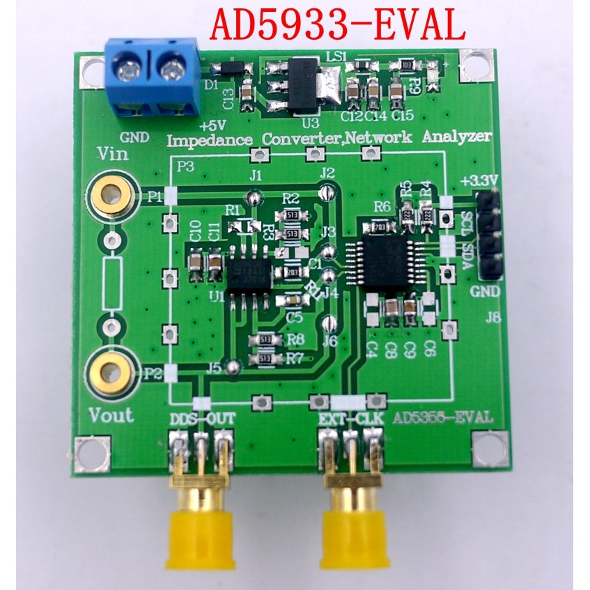 AD5933 Impedance Converter โมดูลเครื่องวิเคราะห์เครือข่าย 1M Sampling Rate 12bit ความต้านทานการวัดคว