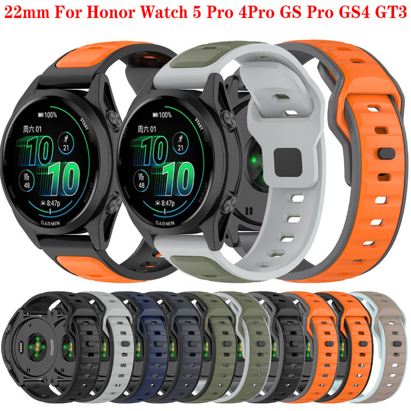 สายรัดซิลิโคนสําหรับ Honor Watch 5 Pro 4Pro GS Pro GS4 GS3 นาฬิกาสปอร์ตสร้อยข้อมือเปลี่ยน