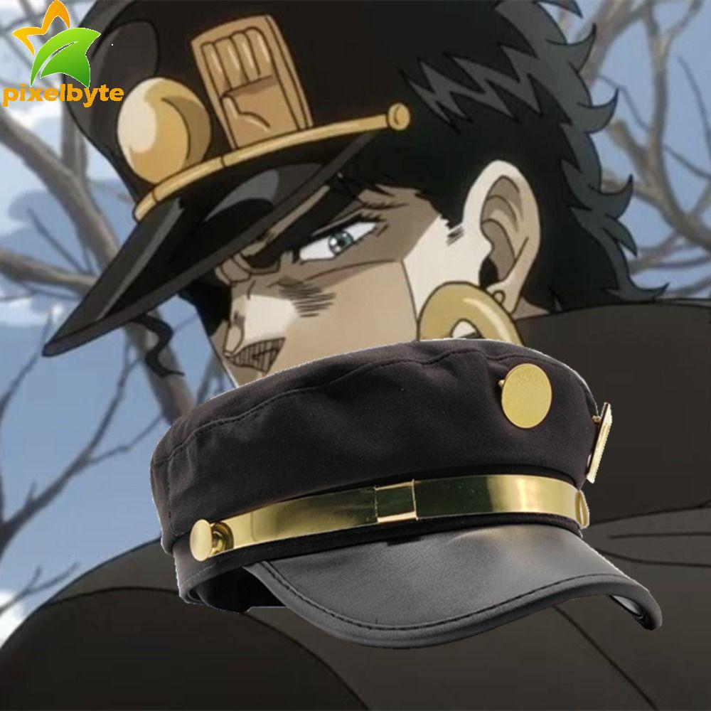 หมวกแฟชั่น.Pixelbyte Kujo Jotaro แบบ Cosplay, สไตล์ Hip-Hop เงิน สำหรับผู้หญิง