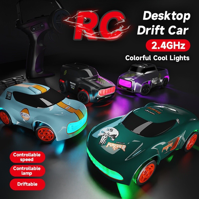 JJRC Mini 4WD Drift Car 1:64 High Speed Electric rc RC Car Cool Lights RC Car Toys
