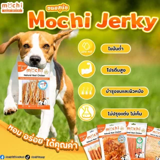 [ถุงใหญ่] Mochi Jerky โมชิ ขนมสุนัข ขนมแมว ปลาเส้น เนื้อไก่อบแห้ง ไม่เติมเกลือ
