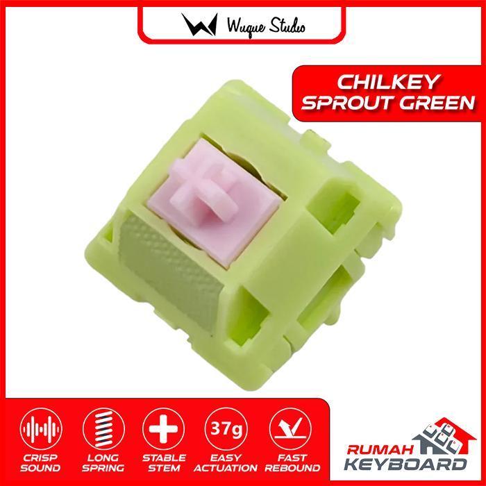 SWITCH - WS CHILKEY SPROUT สีเขียว - 5 PIN - 37g - PCB MOUNT - TACILET