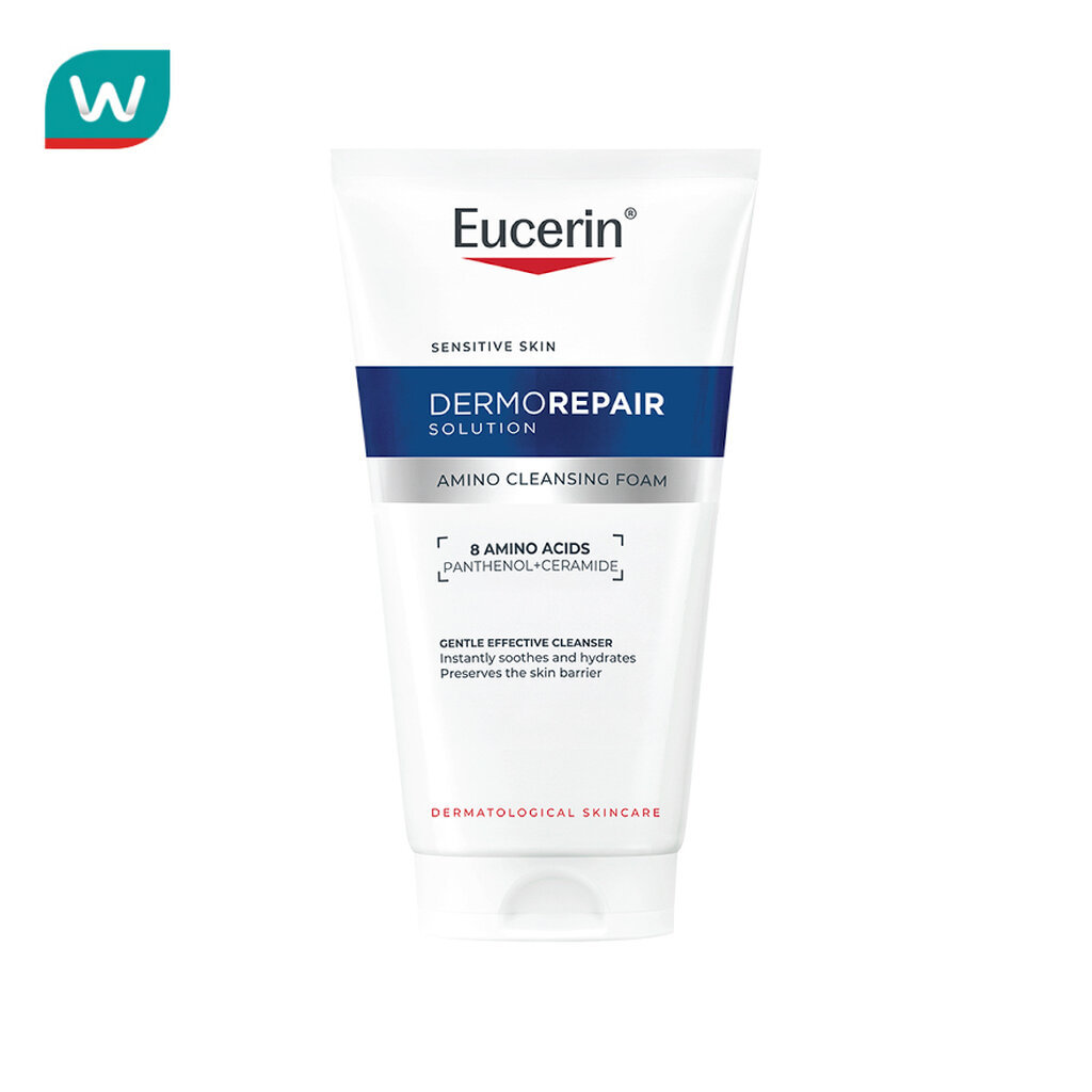 Eucerin ยูเซอริน เดอร์โมรีแพร์ อะมิโน คลีนซิ่ง โฟม 150 มล. โฟมล้างหน้าสูตรอ่อนโยน