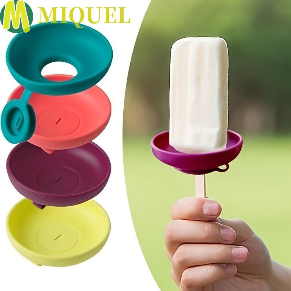 MIQUELZA Anti-Drip Ice Cream Holder, Mess Free Drip Proof Ice Cream Protector, Portable Silicone Ant