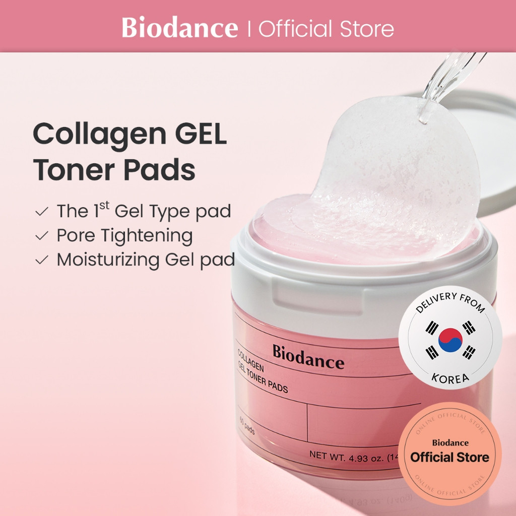 [Biodance Official] Collagen Gel Toner Pad (60pads) | แผ่นโทนเนอร์รูขุมขน Perfecting แผ่นเตรียมผิว