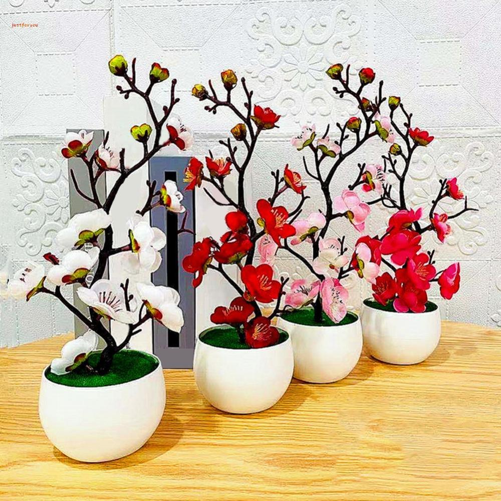 Plum Blossom Bonsai No Watering Required Low Maintenance Fade Resistant⭐JTFY