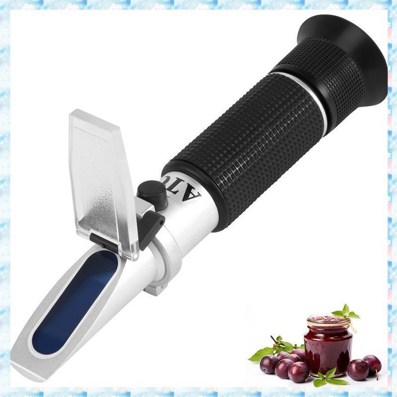 [R QMU] เครื่องตรวจจับของเหลวตัด Refractometer พร้อม ATC Dual Scale เฉพาะและไฮโดรมิเตอร์ในการทําไวน์
