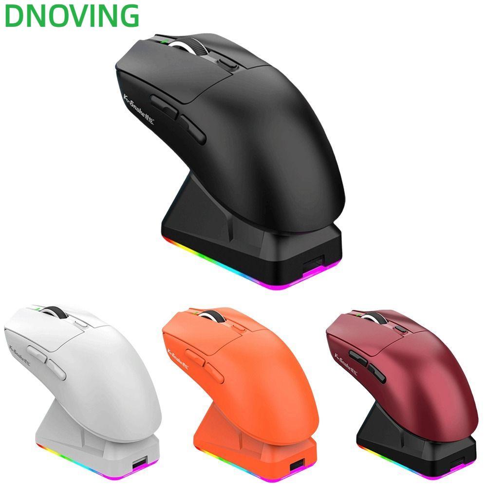 DNOVING เมาส์ไร้สาย 12000 DPI X11 PAW3311 Tri-Mode Bluetooth Mouse, ฐานชาร์จแม่เหล็กน้ําหนักเบา Prog