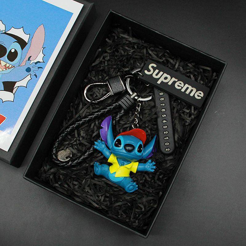 Stitch Keychain Creative Doll Star Baby Personality Simple Cute Couple Cartoon Cars and Bags Gift U4