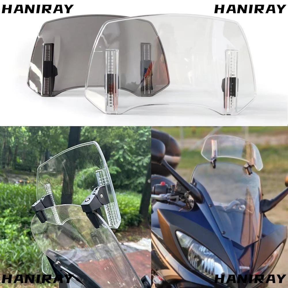 HANIRAY Extension กระจก, Deflector ปรับกระจกรถจักรยานยนต์, Universal Clamp-On สปอยเลอร์กระจกสําหรับ 