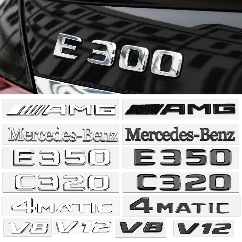 3D รถจัดแต่งทรงผมโลโก้สติกเกอร์สําหรับ Mercedes Benz C180 C200 C63 C300 C200 C43 C300 C320 E43 E63 E