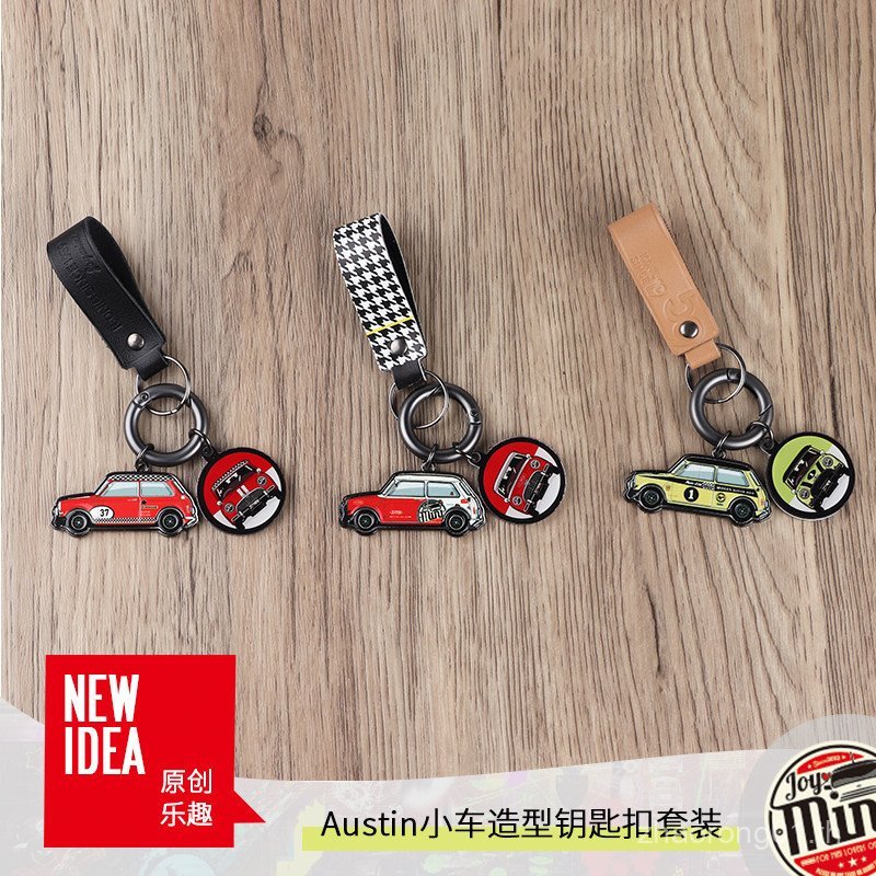 BMW mini พวงกุญแจคลาสสิก mini cooper Racing เคลือบ Original Creative จี้ตกแต่งพวงกุญแจ 8GLP