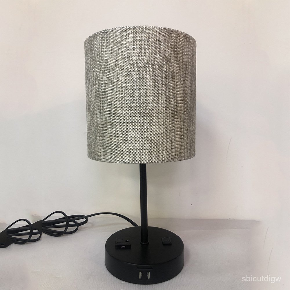 American bedroom bedside hotel room modern minimalist metal fabric cozy creative lighting fixture I0