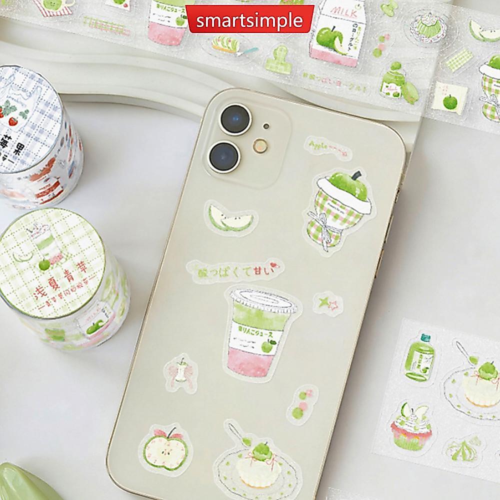 SMARTSIMPLE สีเขียว Raspberry Sweet Healing Life Series คู่มือสติกเกอร์ Diy ฟรีสมุดภาพวางแผนอุปกรณ์ต