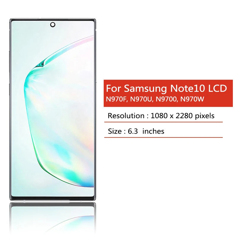 TFT คุณภาพจอแสดงผลใหม่สําหรับ Samsung Note10 จอแสดงผล Touch Screen Digitizer สําหรับ Samsung หมายเหต