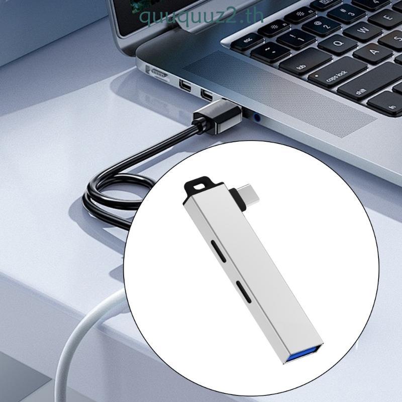 Quu Durability USB C Hub Aluminium Type C Expansion Hub พร้อมการเชื่อมต่อ 2 ประเภท C และ USB3 0 เหมา