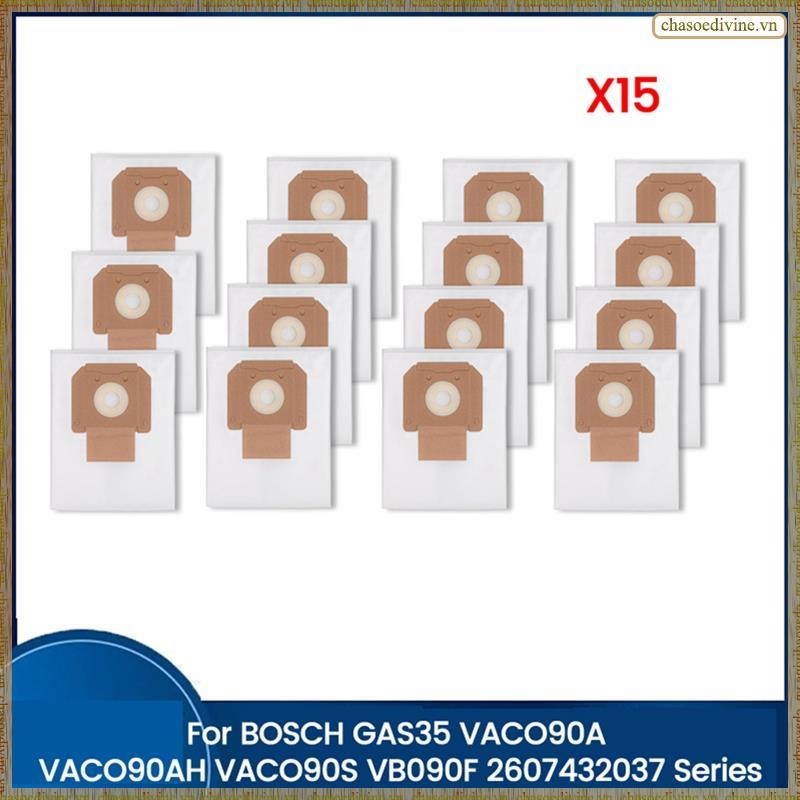 [KYGM] ถุงเก็บฝุ่นทดแทน- VB090F 15 ชิ้นสําหรับ GAS35 VACO90A VACO90AH VACO90S 2607432037 เครื่องดูดฝ