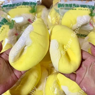 สกุชชี่น้ําตาล สกุชชี่สดทุเรียนขนาดใหญ่ในก้อนใหญ่กับเนื้อเหนียวหนึบนุ่มช้าเพิ่มขึ้น