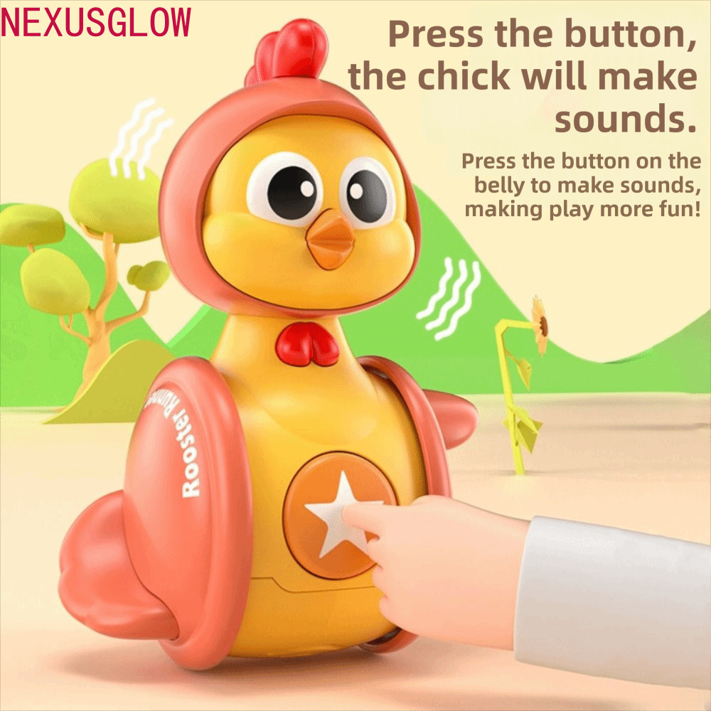 NEXUSGLOW Chicken Gliding Tumbler Toy, Early Education Fun Design Early Education Toy, Cute Fun Toy 