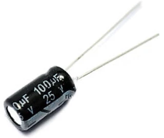 C Capacitor 100uF เลือกโวลต์ (V) ได้ ตัวเก็บประจุ อิเล็กโทรไลต์ คาปาซิเตอร์