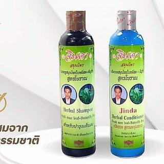 จินดาสมุนไพรเข้มข้น แชมพูจินดาสูตรเข้มข้น+ครีมนวด ล็อตใหม่