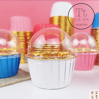 ถ้วยฟรอยล์,ถ้วยคัพเค้ก ฐาน5cm (50ใบ)