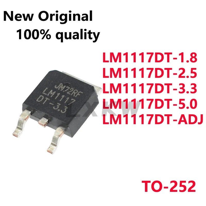 5PCS LM1117 LM1117DT LM1117DT-1.8 LM1117DT-2.5 LM1117DT-3.3 LM1117DT-5.0 LM1117DT-ADJ TO-252 Field E