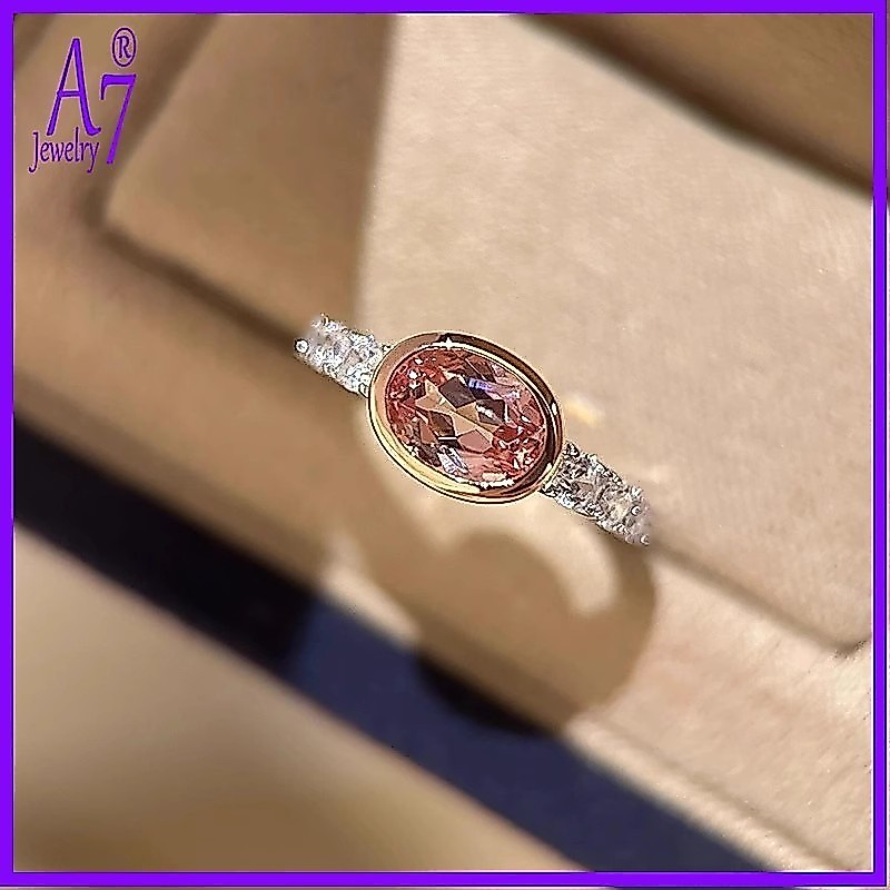 A7-Temperament Simple Plain Ring แหวนไข่เพชรผู้หญิง M4458
