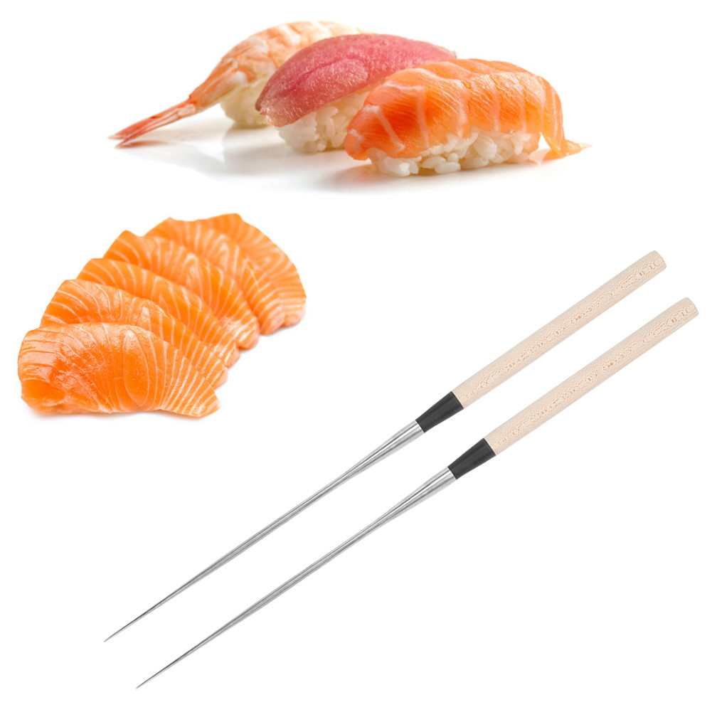 ตะเกียบ Sashimi Choptick Sushi ตะเกียบปลาสแตนเลส Cuisine Acceory Salmon Pointed Taine Tee (S)