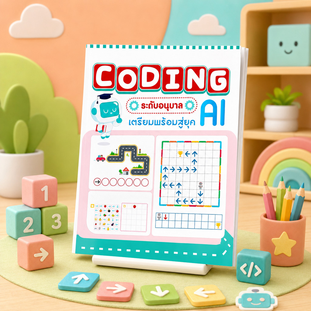 หนังสือ Coding ระดับอนุบาล เตรียมพร้อมสู่ยุคAI