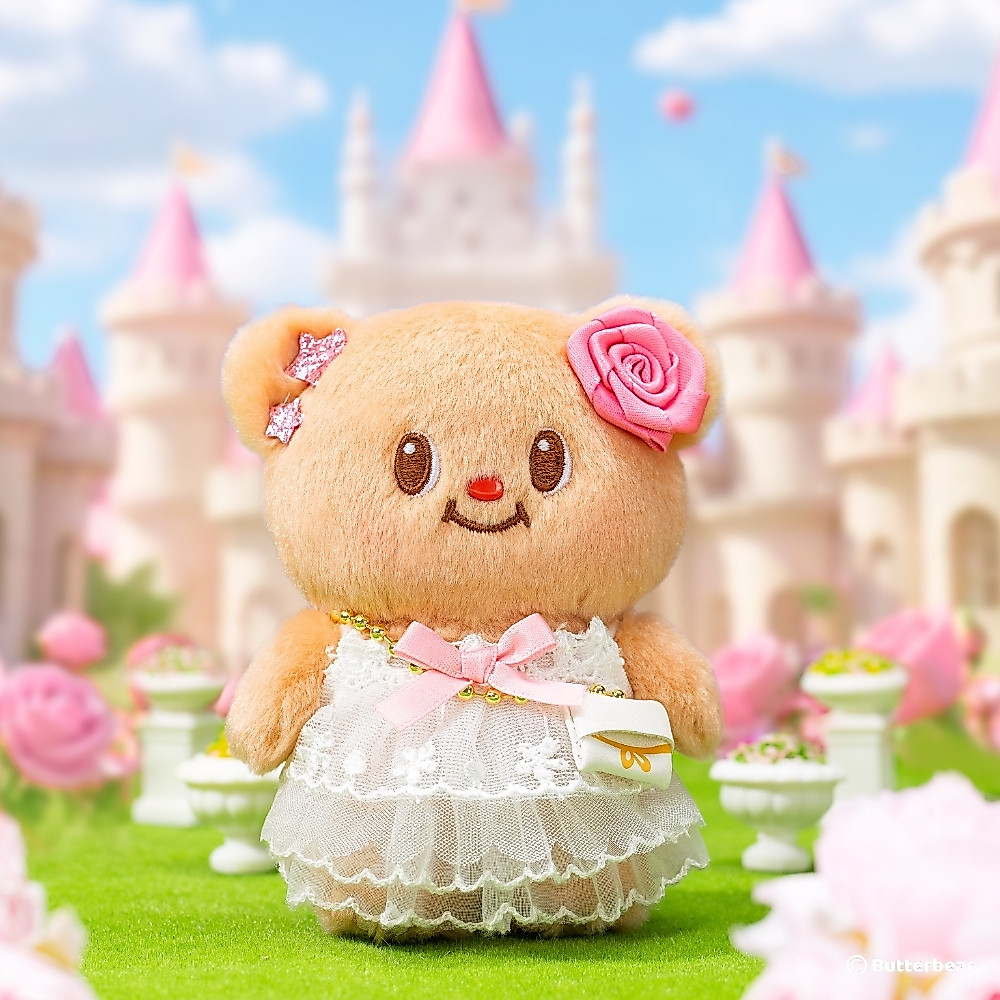 พวงกุญแจเจ้าหญิงชุดขาวน้องเนย (Butterbear Princess Dress Keychain)