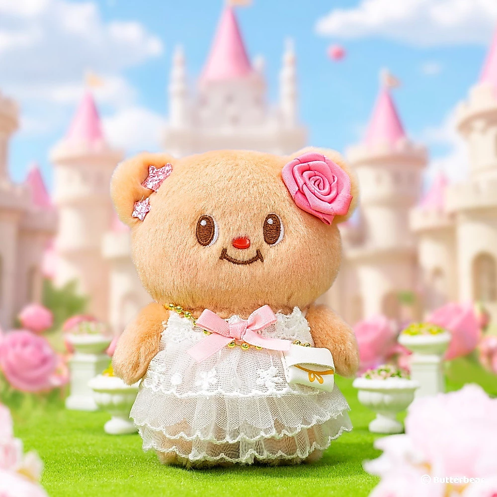 พวงกุญแจเจ้าหญิงชุดขาวน้องเนย (Butterbear Princess Dress Keychain)