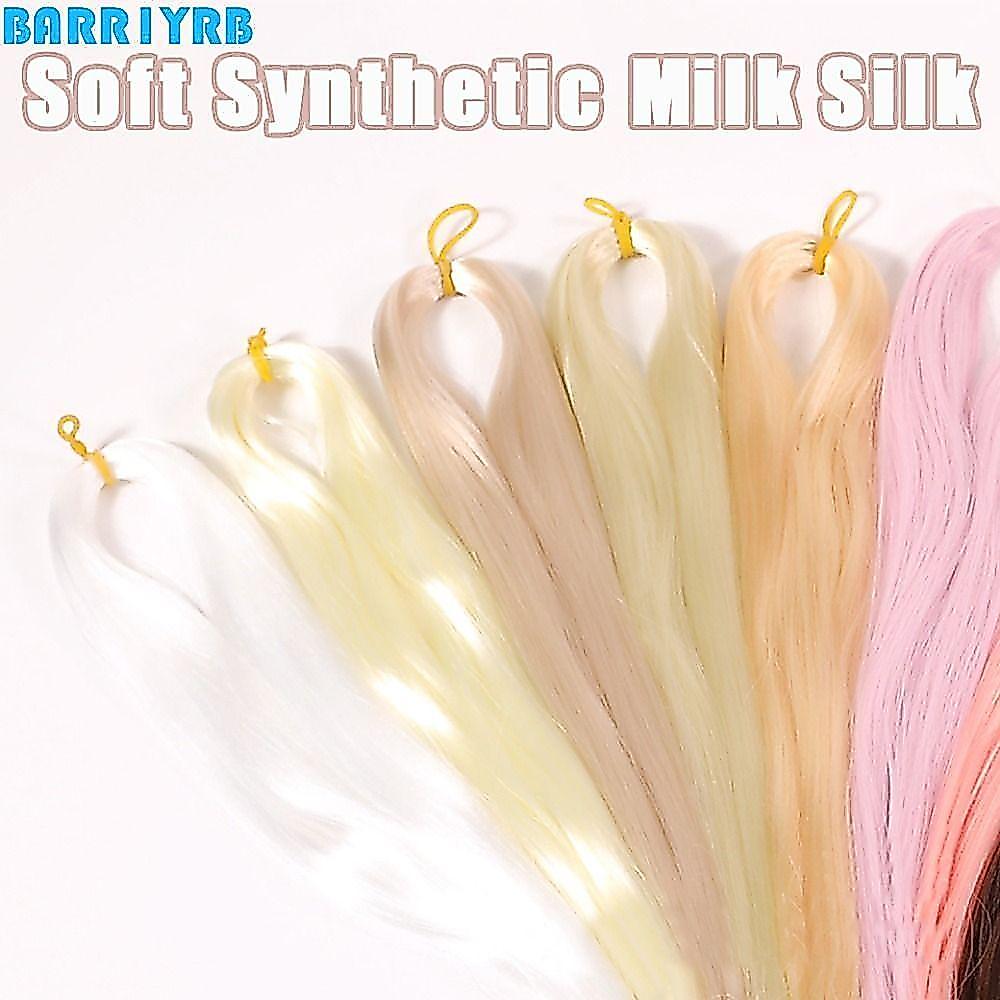 BARR1YRB BJD SD ตุ๊กตาผม Anti-Mohair แถวผ้าไหมนมวิกผม Handmade Hook สําหรับตุ๊กตา Bjd ตุ๊กตา Diy สีดําผมปลอม
