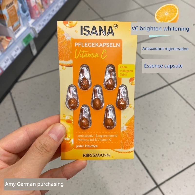 sheet mask มาร์คหน้า เยอรมัน ISANA Moisturizing Double Moisturizing Hyaluronic Acid Q10 Night Bright