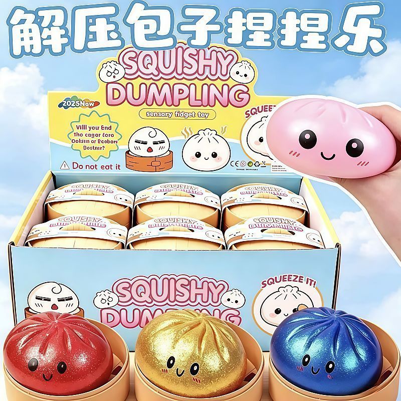 2026 Hot-Selling Crystal Bun Stress Relief Toy, Creative Soft Rubber Fun Anxiety-Relief Portable Sof