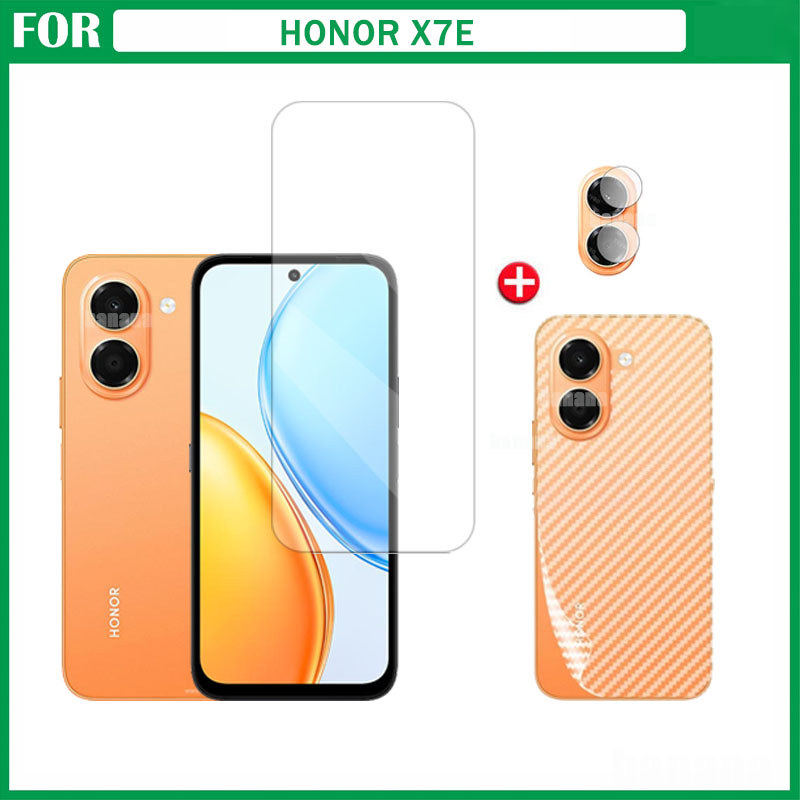 Honor X7E HD กระจกนิรภัยป้องกันหน้าจอสําหรับ Honor X7D X7C X7B X7A X9D X8D X6D X5C เลนส์ฟิล์มและฟิล์