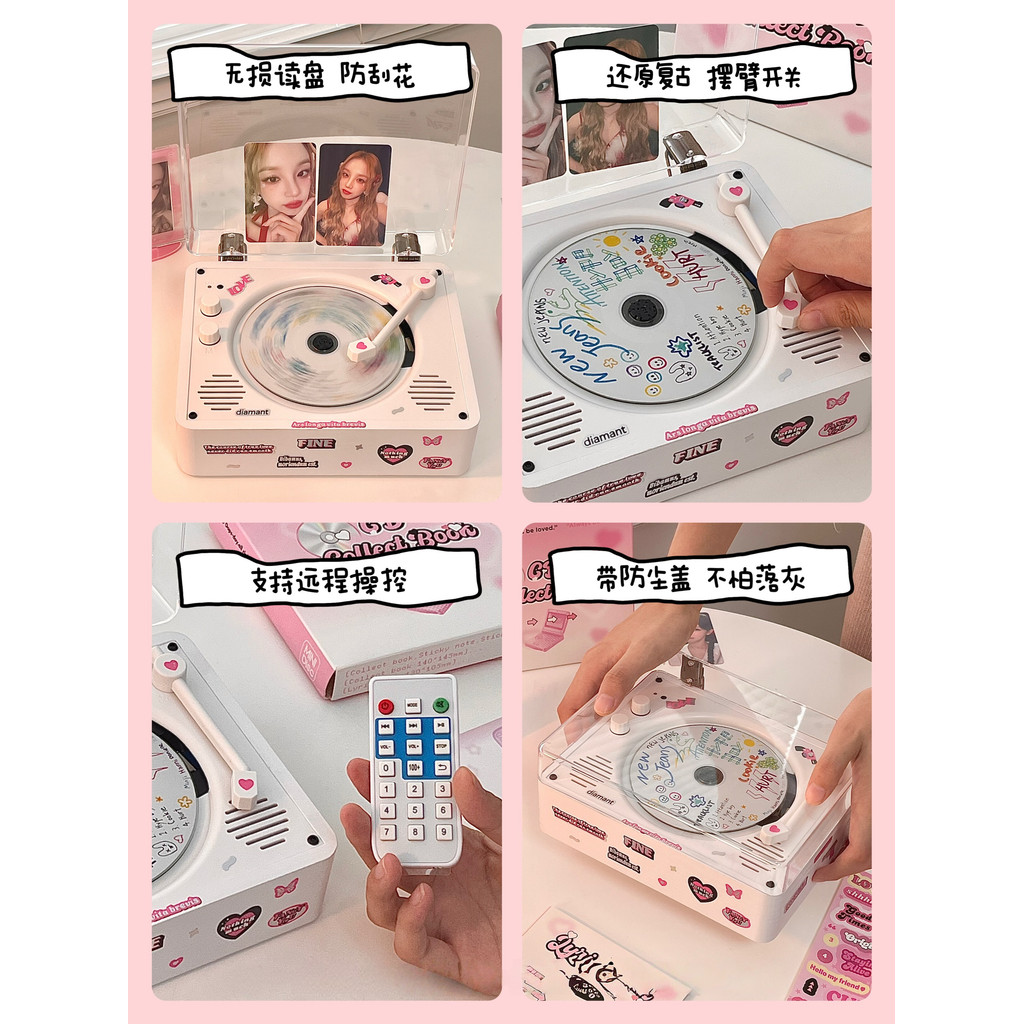 [สินค้า Taohao] Time Years cd Player Bluetooth Audio Player อัลบั้ม cd เครื่องเล่นแผ่นเสียงไวนิล Sta