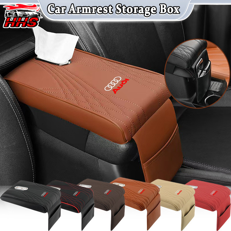 Audi Universal คอนโซลกลางรถคอนโซล Pad หนากล่อง Pad Extension Pad กล่องกระดาษทิชชูกระเป๋าสําหรับ Audi